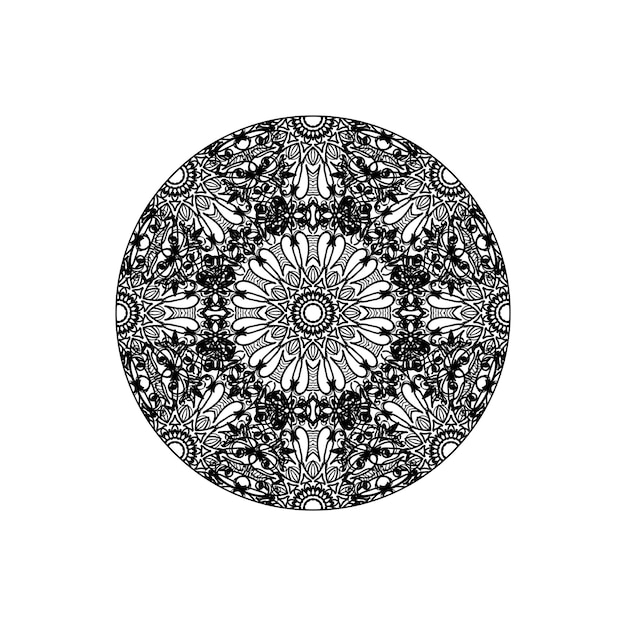 Hand drawn mandala decoration in ethnic oriental doodle ornament