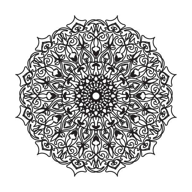 Hand drawn mandala decoration in ethnic oriental doodle ornament