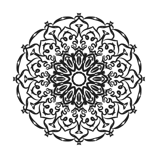 Hand drawn mandala decoration in ethnic oriental doodle ornament