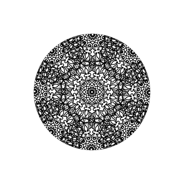 Hand drawn mandala decoration in ethnic oriental doodle ornament