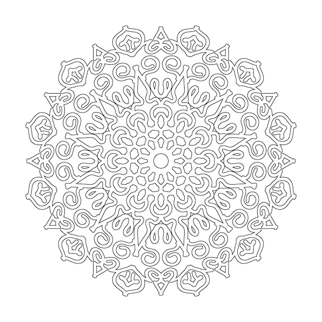 Hand drawn mandala decoration in ethnic oriental doodle ornament