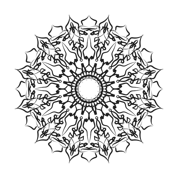 Hand drawn mandala decoration in ethnic oriental doodle ornament