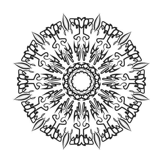 Hand drawn mandala decoration in ethnic oriental doodle ornament