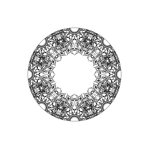 Hand drawn mandala decoration in ethnic oriental doodle ornament