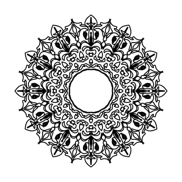 Hand drawn mandala decoration in ethnic oriental doodle ornament