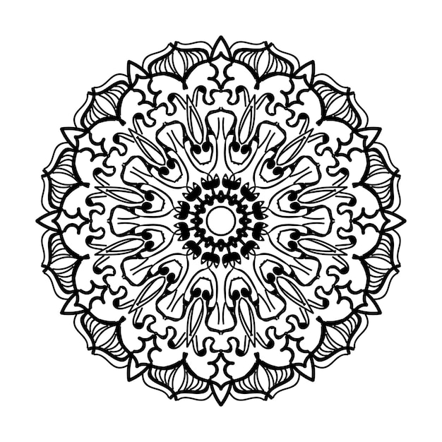 Hand drawn mandala decoration in ethnic oriental doodle ornament