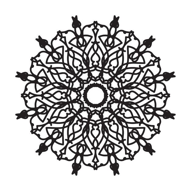 Hand drawn mandala decoration in ethnic oriental doodle ornament