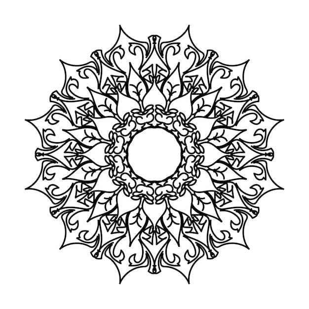 Hand drawn mandala decoration in ethnic oriental doodle ornament