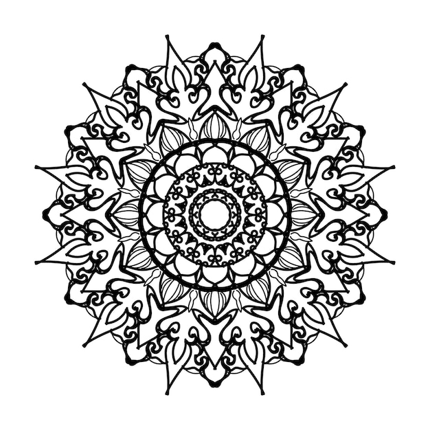 Hand drawn mandala decoration in ethnic oriental doodle ornament