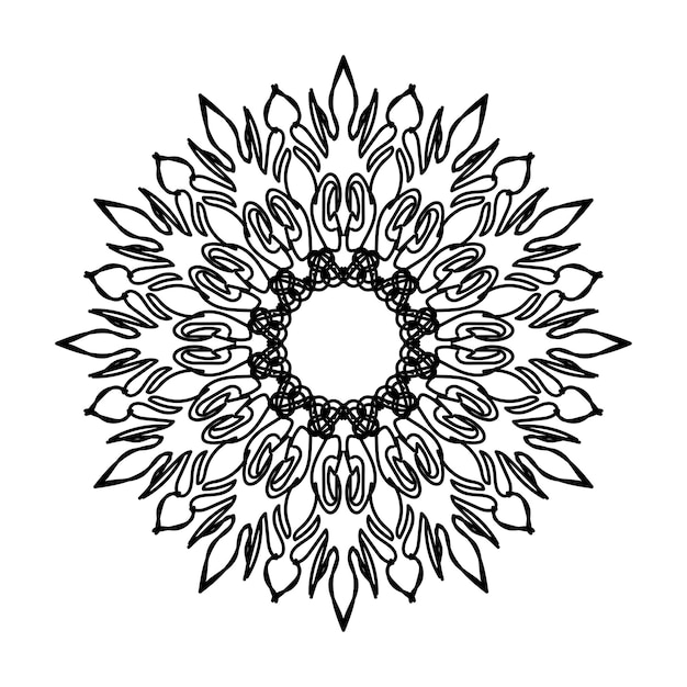 Hand drawn mandala decoration in ethnic oriental doodle ornament