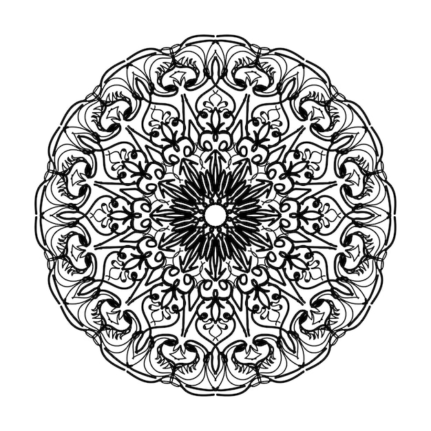 Hand drawn mandala decoration in ethnic oriental doodle ornament