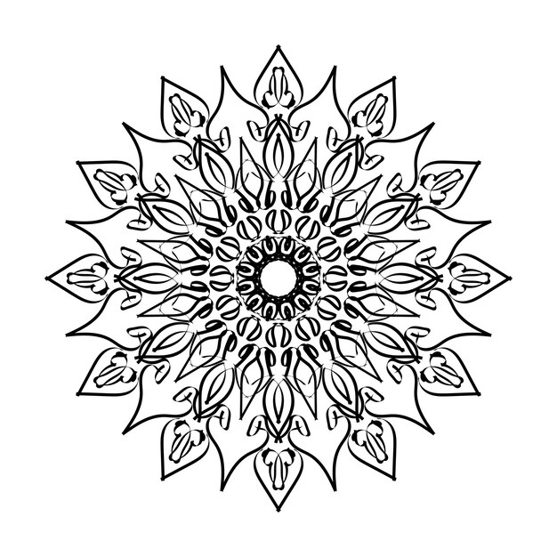 Hand drawn mandala decoration in ethnic oriental doodle ornament