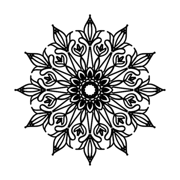 Hand drawn mandala decoration in ethnic oriental doodle ornament