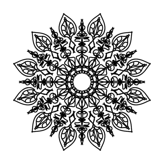 Hand drawn mandala decoration in ethnic oriental doodle ornament