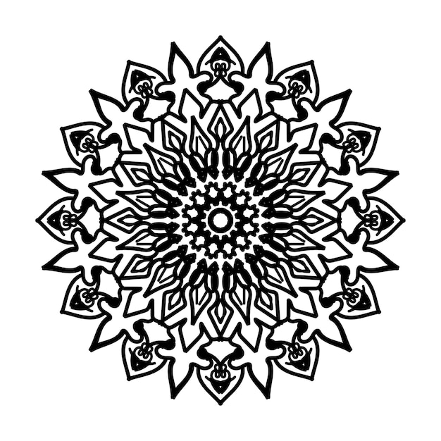 Hand drawn mandala decoration in ethnic oriental doodle ornament