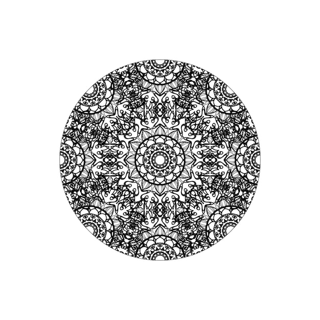 Hand drawn mandala decoration in ethnic oriental doodle ornament