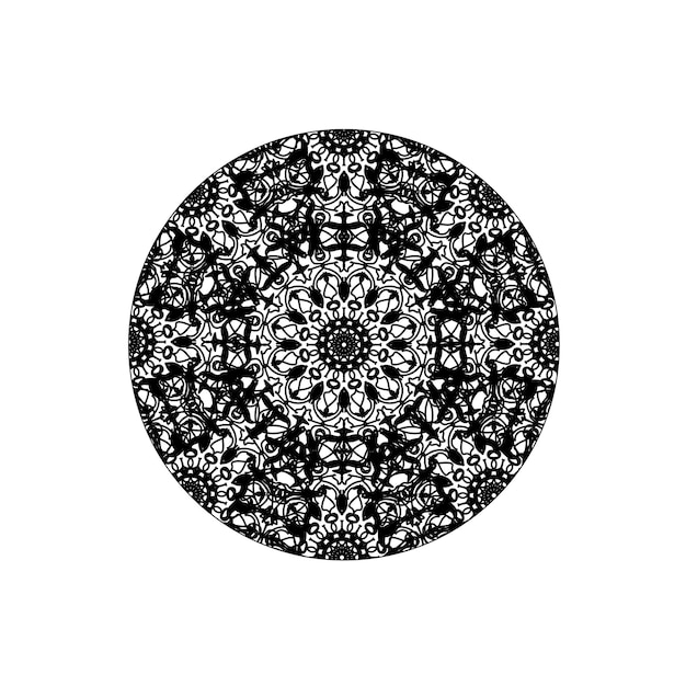 Hand drawn mandala decoration in ethnic oriental doodle ornament