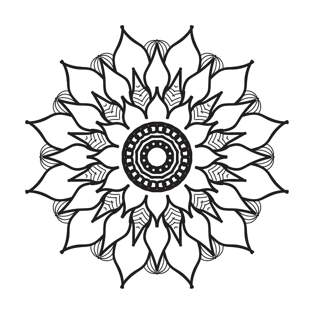 Hand drawn mandala decoration in ethnic oriental doodle ornament