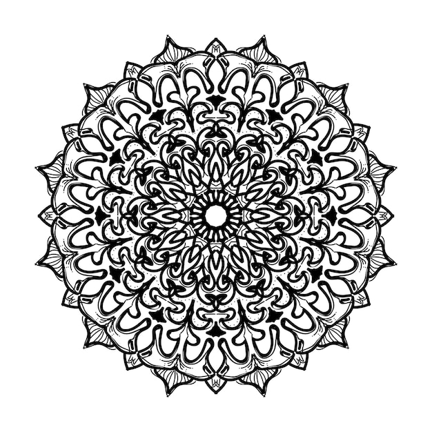 Hand drawn mandala decoration in ethnic oriental doodle ornament