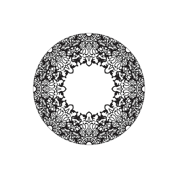 Hand drawn mandala decoration in ethnic oriental doodle ornament