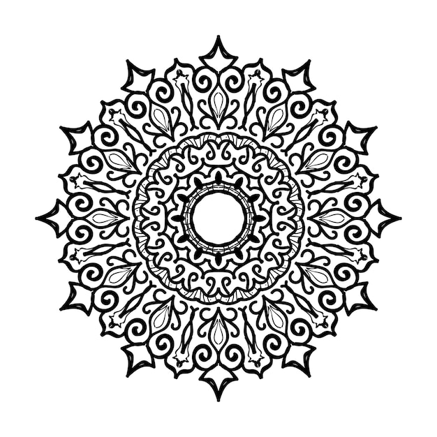 Hand drawn mandala decoration in ethnic oriental doodle ornament