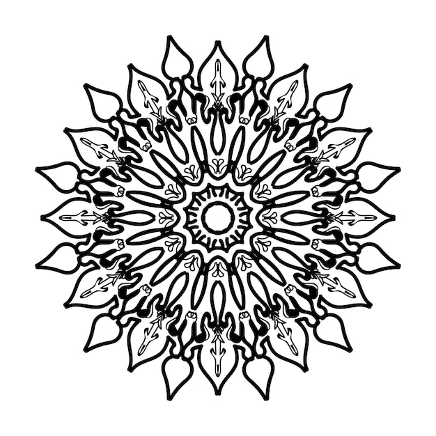 Hand drawn mandala decoration in ethnic oriental doodle ornament