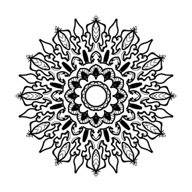 Hand drawn mandala decoration in ethnic oriental doodle ornament