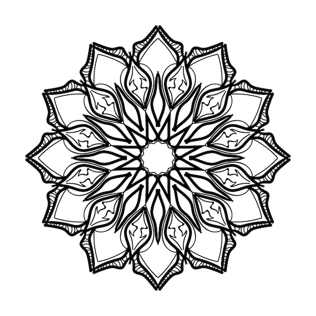 Hand drawn mandala decoration in ethnic oriental doodle ornament