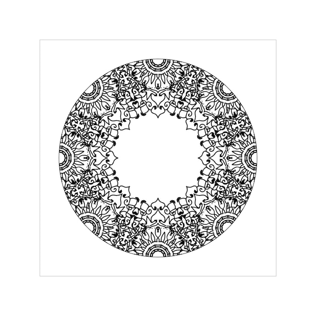 Hand drawn mandala decoration in ethnic oriental doodle ornament