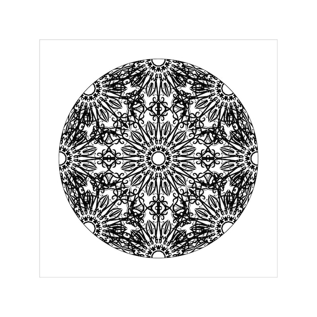 Hand drawn mandala decoration in ethnic oriental doodle ornament