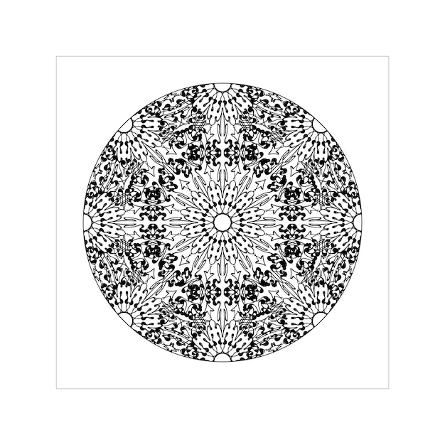 Hand drawn mandala decoration in ethnic oriental doodle ornament