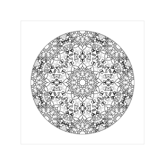 Hand drawn mandala decoration in ethnic oriental doodle ornament