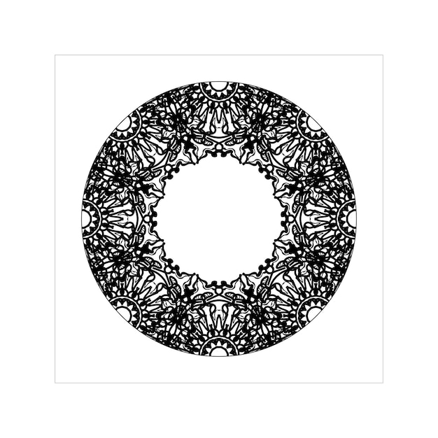 Hand drawn mandala decoration in ethnic oriental doodle ornament