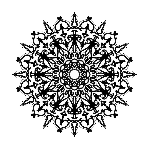 Hand drawn mandala decoration in ethnic oriental doodle ornament