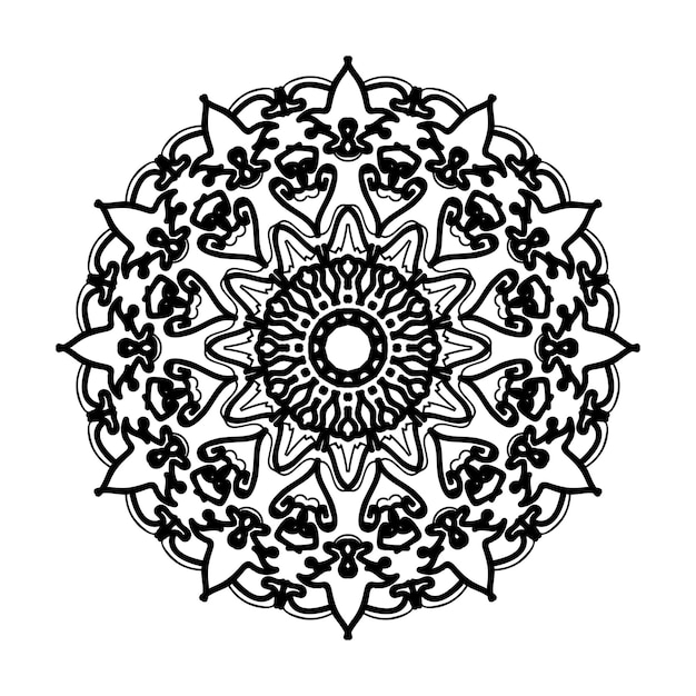 Hand drawn mandala decoration in ethnic oriental doodle ornament