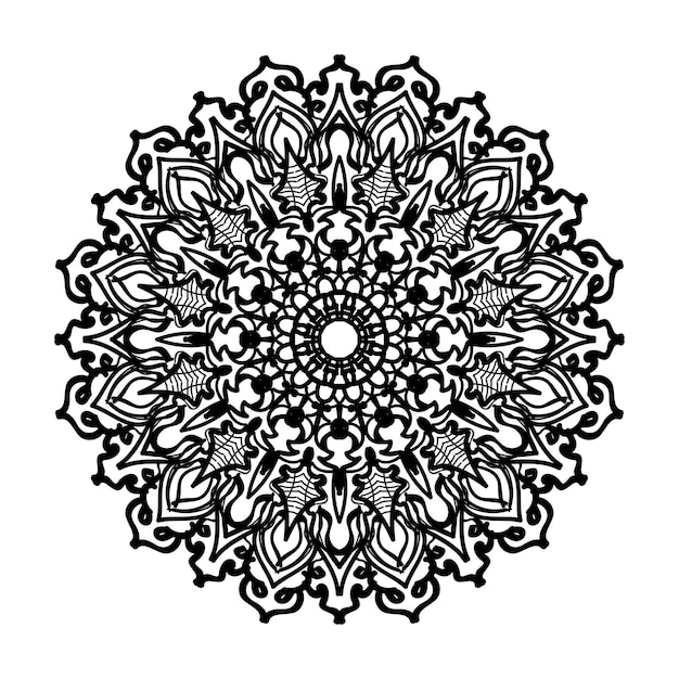 Hand drawn mandala decoration in ethnic oriental doodle ornament