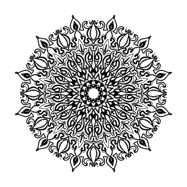 Hand drawn mandala decoration in ethnic oriental doodle ornament