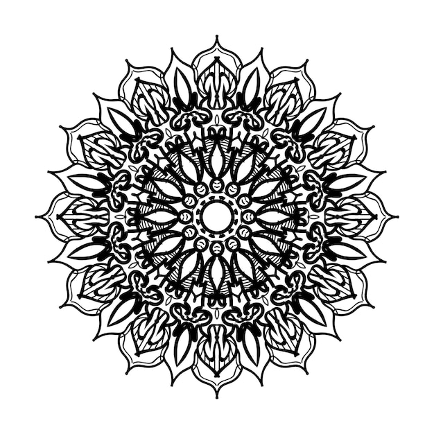 Hand drawn mandala decoration in ethnic oriental doodle ornament