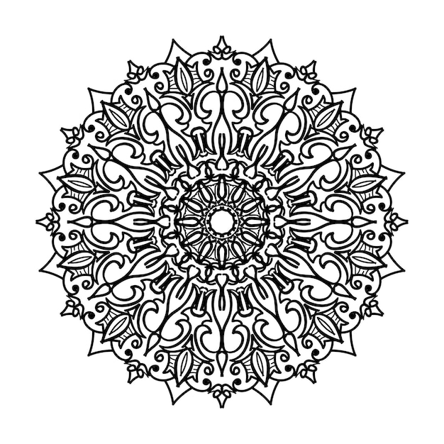 Hand drawn mandala decoration in ethnic oriental doodle ornament