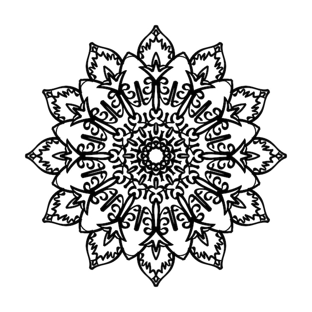 Hand drawn mandala decoration in ethnic oriental doodle ornament