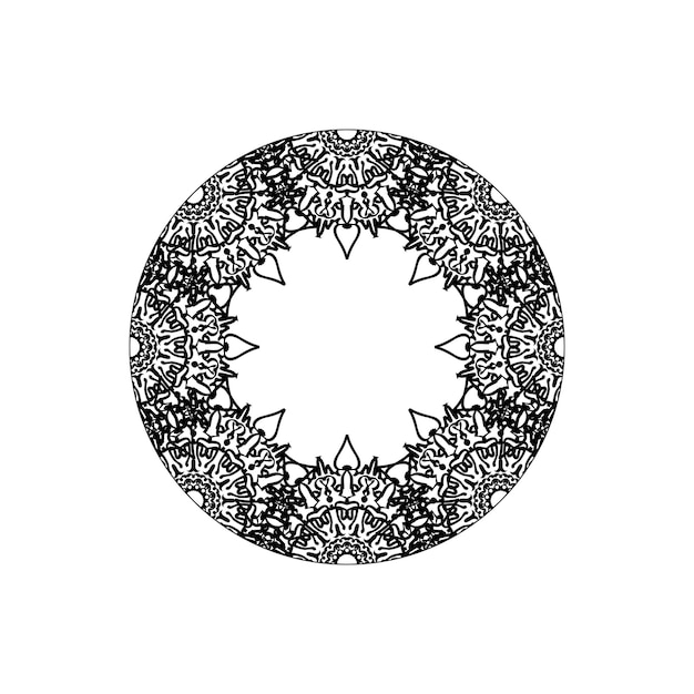 Hand drawn mandala decoration in ethnic oriental doodle ornament