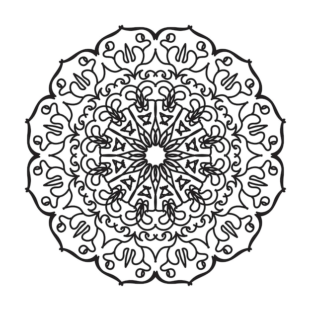 Hand drawn mandala decoration in ethnic oriental doodle ornament