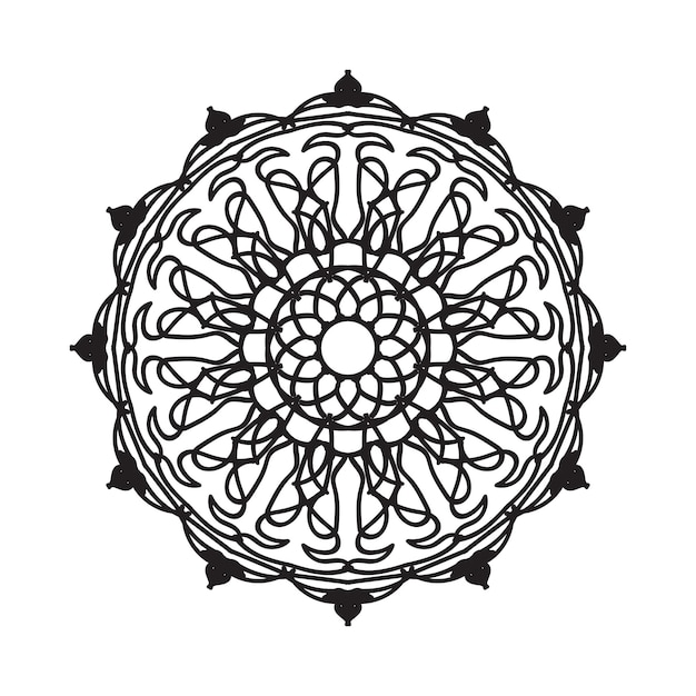 Hand drawn mandala decoration in ethnic oriental doodle ornament