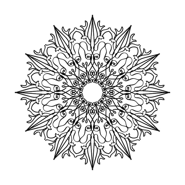 Hand drawn mandala decoration in ethnic oriental doodle ornament