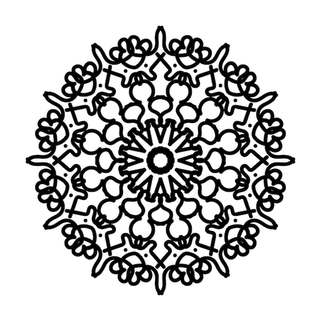 Hand drawn mandala decoration in ethnic oriental doodle ornament