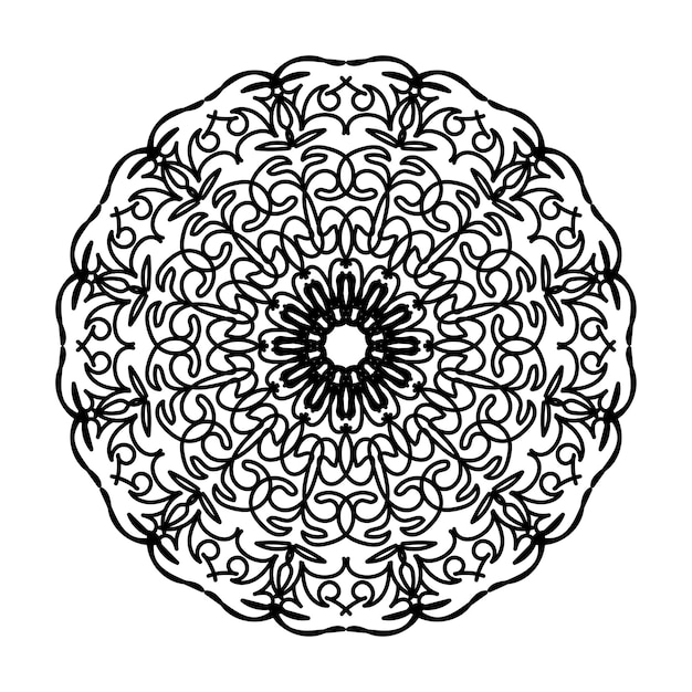 Hand drawn mandala decoration in ethnic oriental doodle ornament