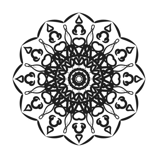 Hand drawn mandala decoration in ethnic oriental doodle ornament