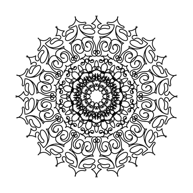 Hand drawn mandala decoration in ethnic oriental doodle ornament