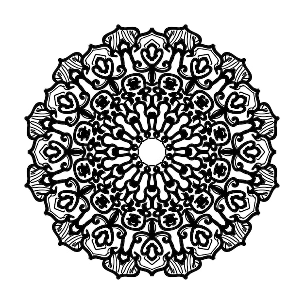 Hand drawn mandala decoration in ethnic oriental doodle ornament