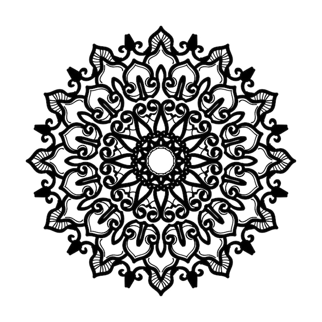 Hand drawn mandala decoration in ethnic oriental doodle ornament